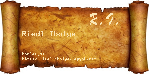 Riedl Ibolya névjegykártya