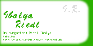 ibolya riedl business card